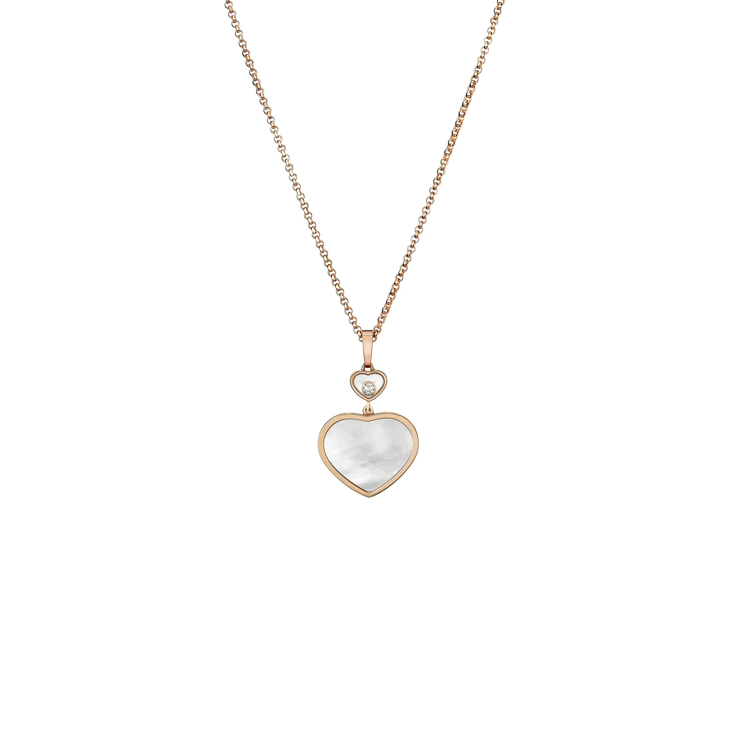 CHOPARD HAPPY HEARTS PENDANT, ROSE GOLD, DIAMOND, MOTHER-OF-PEARL 797482-5301